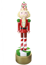 Load image into Gallery viewer, CANDY CANE NUTCRACKER WITH BASE JR S-207
