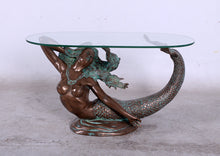 Load image into Gallery viewer, MERMAID TABLE WITH GLASS TOP JR 130096
