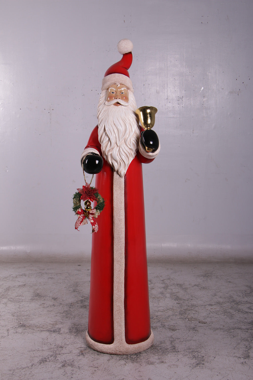 SKINNY SANTA WITH BELL AND WREATH JR 160156