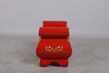 Load image into Gallery viewer, FOOTSTOOL RED&amp;GOLD JR 170092
