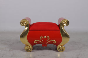FOOTSTOOL RED&GOLD JR 170092