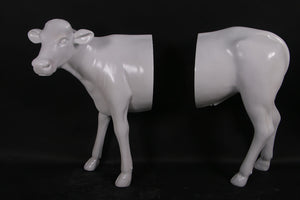 Calf in half -smooth white - JR 190112