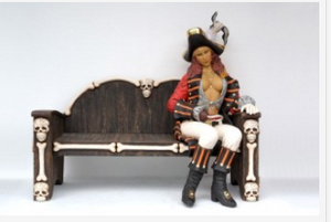 SEATED LADY PIRATE - JR 2447-C