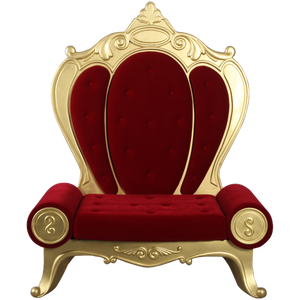 THRONE ROCCO ARMLESS GOLD & RED JR CC005