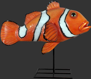 GIANT CLOWN FISH ON METAL STAND - JR 1000088