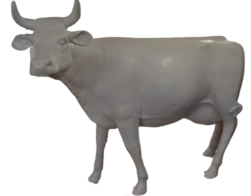COW HEAD UP WITH HORNS- SMOOTH WHITE PRIMER JR SB001