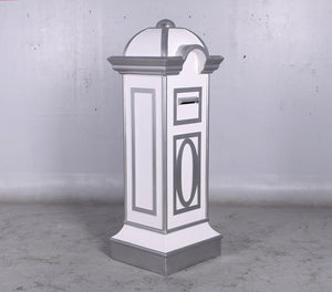 MAIL BOX - WEDDING STYLE, WHITE AND SILVER JR 0056