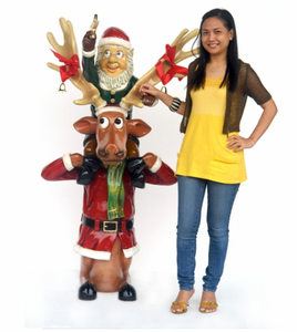 Elf on back of funny Reindeer (JR HW)