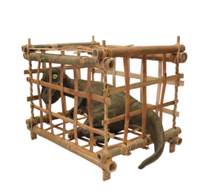 BABY T-REX IN BAMBOO CAGE JR R-196