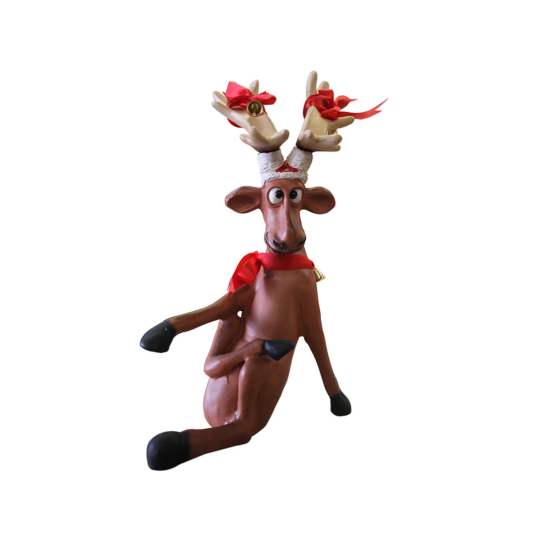 DASHER SITTING REINDEER WITH X LEGS JR S-017