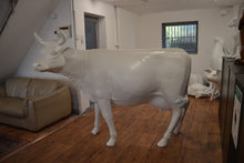 Load image into Gallery viewer, COW HEAD UP WITH HORNS- SMOOTH WHITE PRIMER JR SB001
