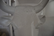 Load image into Gallery viewer, COW HEAD UP WITH HORNS- SMOOTH WHITE PRIMER JR SB001
