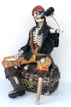 Load image into Gallery viewer, SKELETON PIRATE SAT ON TREASURE CHEST -JR FJ
