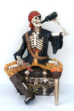 Load image into Gallery viewer, SKELETON PIRATE SAT ON TREASURE CHEST -JR FJ

