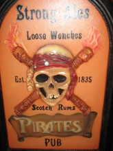 Load image into Gallery viewer, PIRATE PUB SIGN -SKULL 2FT - JR AP1655

