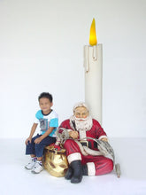 Load image into Gallery viewer, SANTA SITTING WITH CANDLE &amp; LIST - JR 2215
